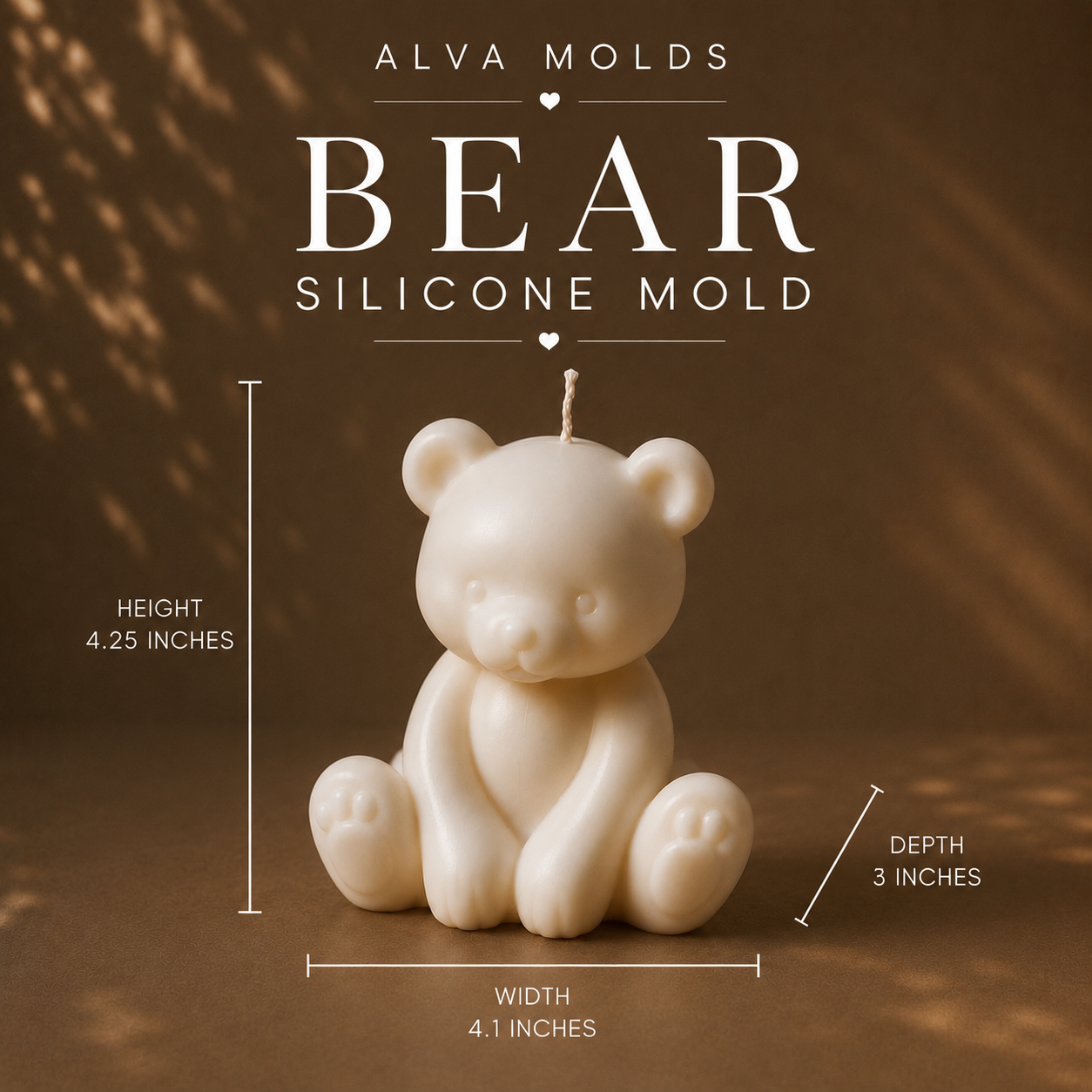 Bear Silicone Mold for Candle Making